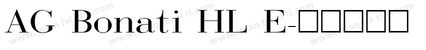 AG Bonati HL E字体转换